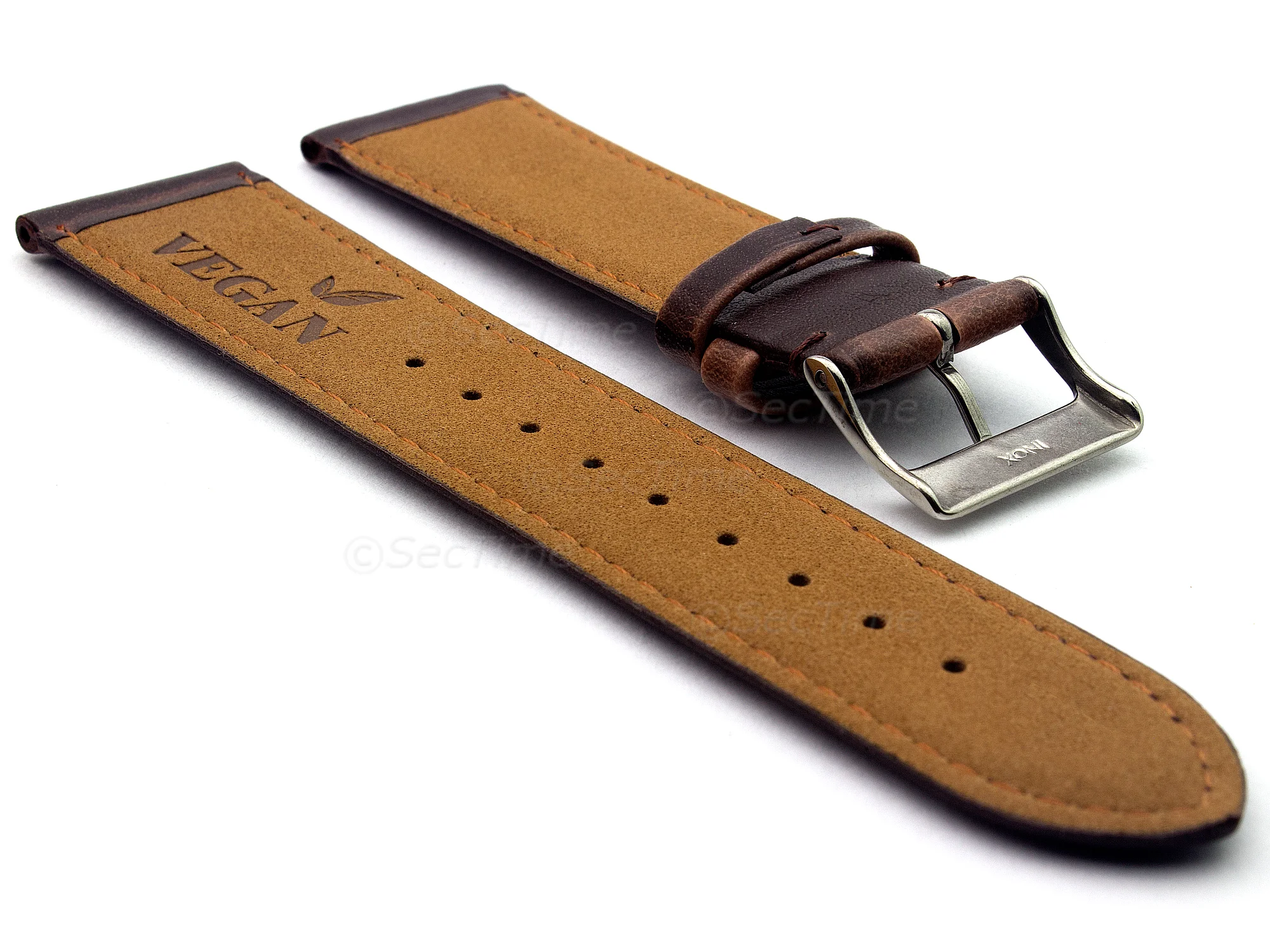 (image for) Real Corn Watch Strap Band Vegan SM Dark Brown 16mm (1)