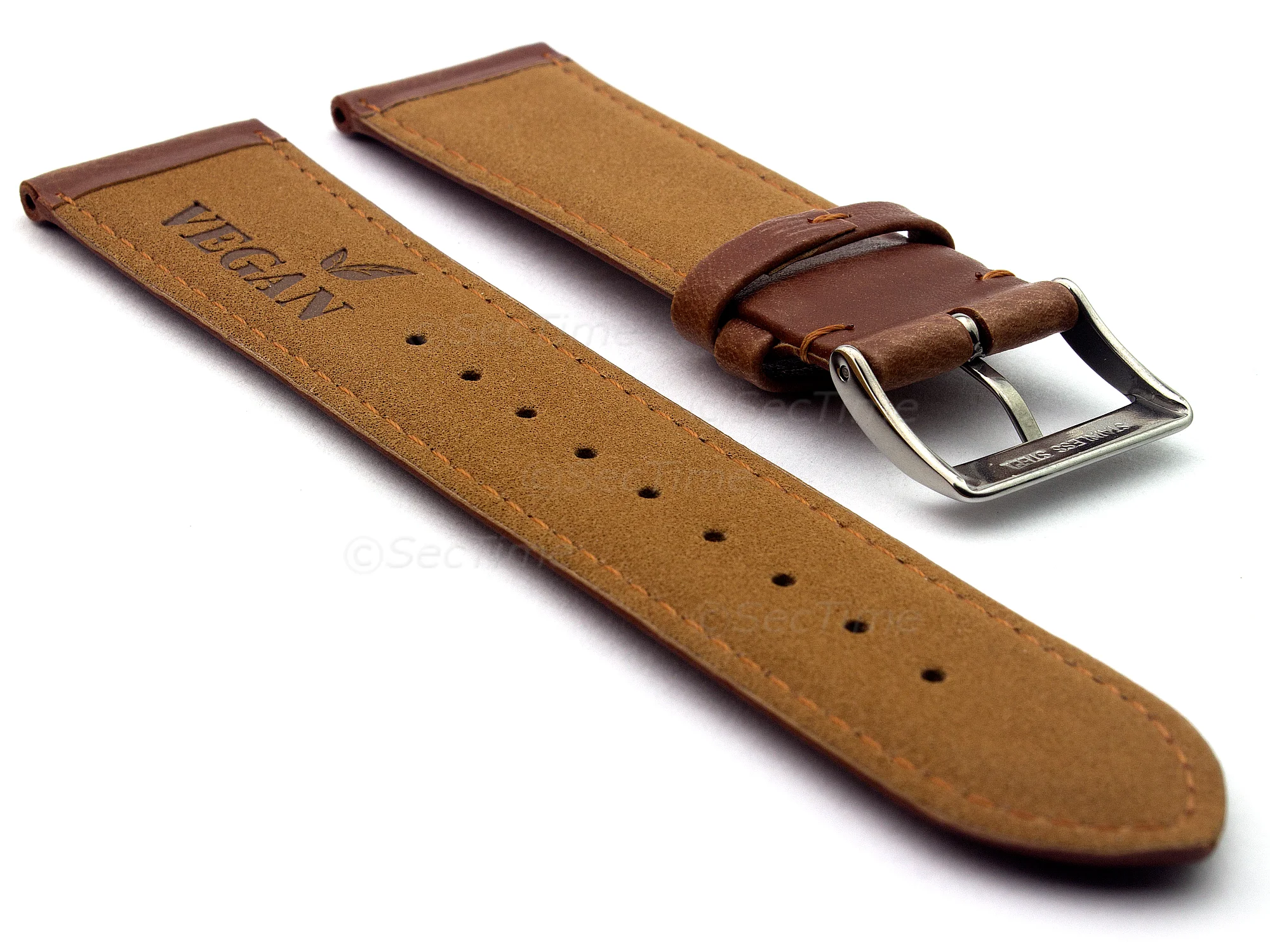 (image for) Real Corn Watch Strap Band Vegan SM Brown 14mm (1)