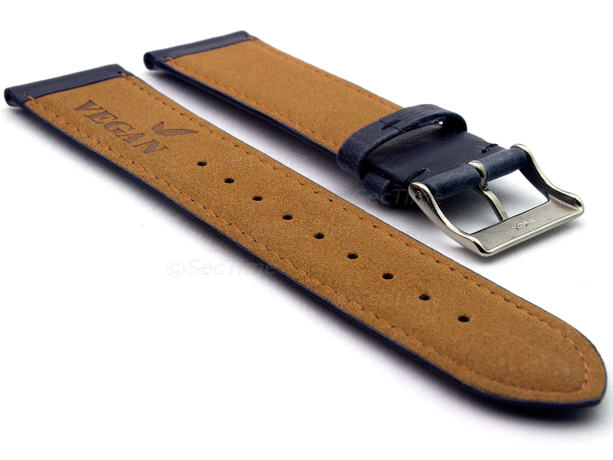 (image for) Real Corn Watch Strap Band Vegan SM Navy Blue 12mm (1)