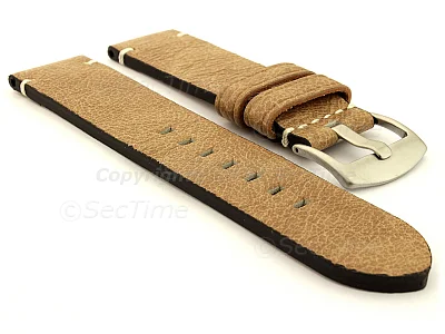 (image for) Genuine Leather Watch Strap Vintage Paris Beige 20mm