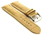 (image for) Leather Watch Strap VIP - Alligator Grain Dark Cream 22mm