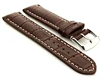 (image for) Leather Watch Strap VIP - Alligator Grain Dark Brown 22mm