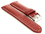 (image for) Leather Watch Strap VIP - Alligator Grain Red 22mm