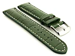 (image for) Leather Watch Strap VIP - Alligator Grain Green 22mm
