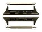 (image for) Watch Strap Adapters for Apple Watch 38mm - SS. Black Brushed, Spring Bar, 22mm