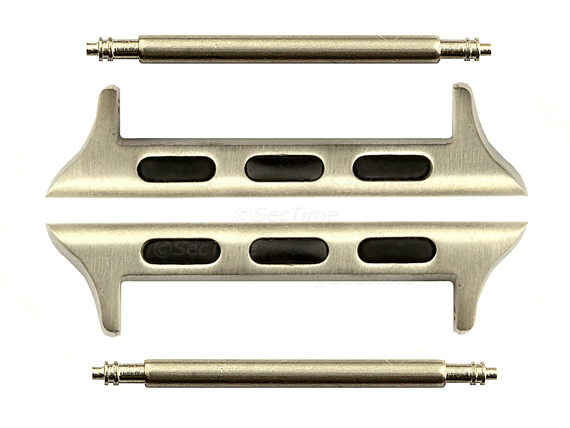 (image for) Watch Strap Adapters for Apple Watch 42mm - SS. Silver Brushed, Spring Bar, 22mm