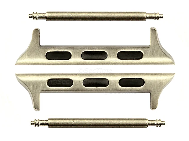 (image for) Watch Strap Adapters for Apple Watch 42mm - SS. Silver Brushed, Spring Bar, 22mm