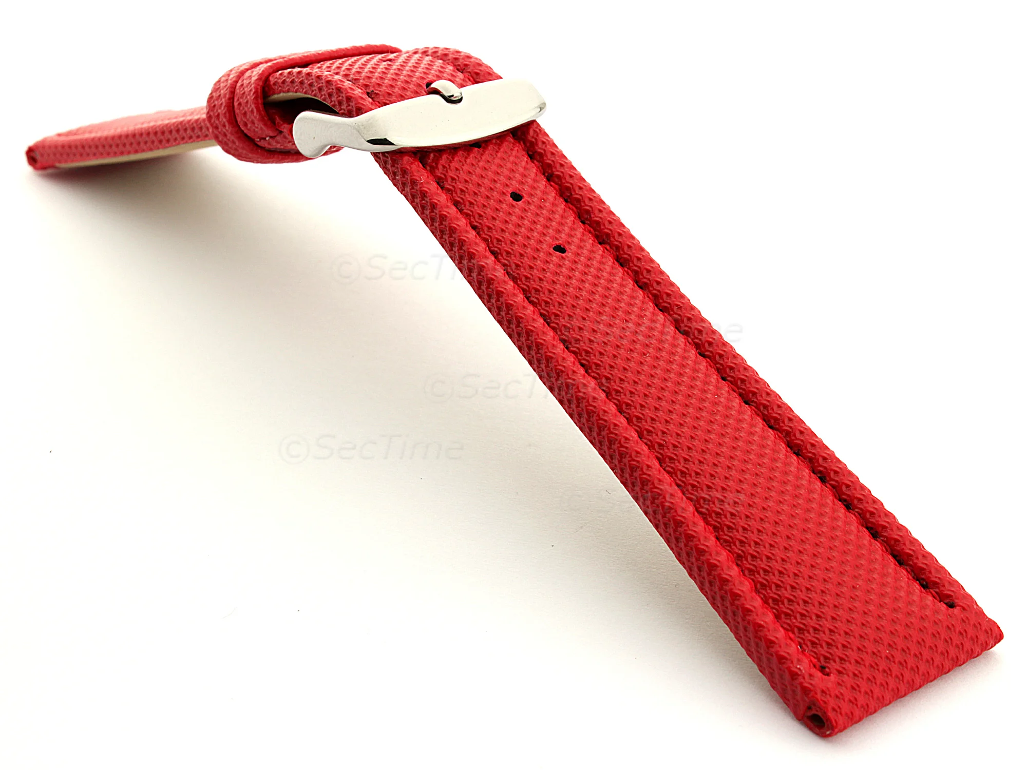 (image for) Polyurethane Waterproof Watch Strap Red 22mm (1)