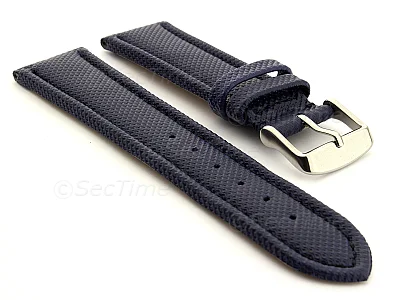 (image for) Polyurethane Waterproof Watch Strap Blue 24mm