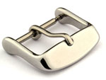 Polished Silver-Coloured Stainless Steel Standard Watch Strap Buckle 16mm