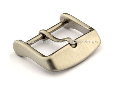 Brushed Silver-Coloured Stainless Steel Standard Watch Strap Buckle 20mm