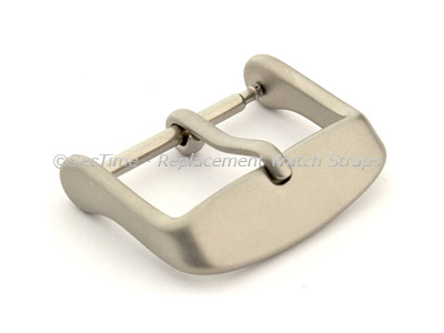 Matte Grey Stainless Steel Standard Watch Strap Buckle 24mm