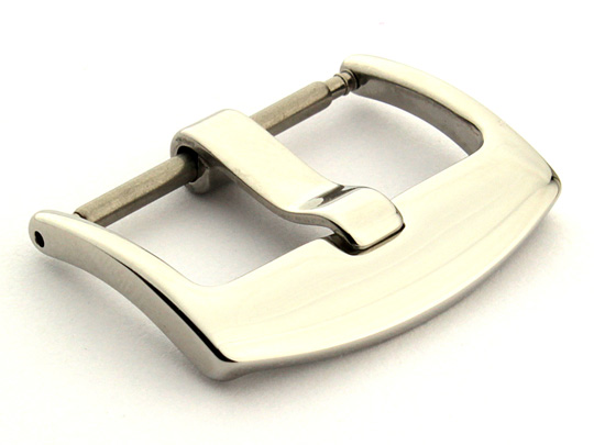 Polished Silver-Coloured Stainless Steel Watch Strap Buckle BRD 01