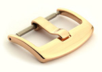 Polished Rose Gold-Coloured Stainless Steel Watch Strap Buckle BRD 24mm