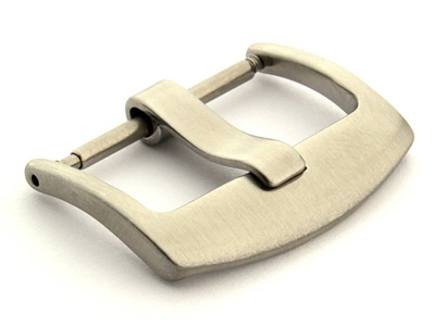 Brushed Silver-Coloured Stainless Steel Watch Strap Buckle BRD 20mm