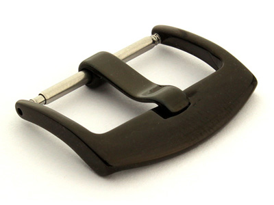 Polished Black (PVD) Stainless Steel Watch Strap Buckle BRD 22mm