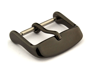 Polished Black (PVD) Stainless Steel Standard Watch Strap Buckle 16mm