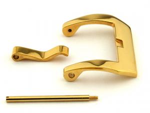 26mm Yellow Gold Stainless Steel Trapezium Buckle fitted by Screw