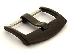 Polished Black PVD Stainless Steel Watch Strap Buckle BRD 01