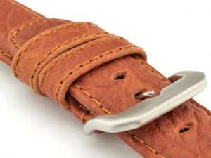 Genuine Buffalo Leather WATCH STRAP Bizon Brown/Brown 22mm