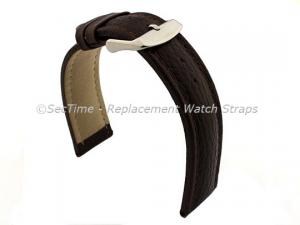 Watch Strap Band Freiburg RM Genuine Leather 24mm Dark Brown/Brown