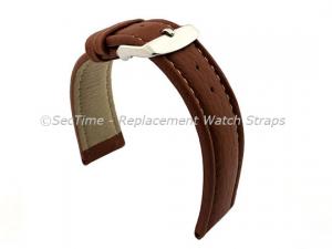 Watch Strap Band Freiburg RM Genuine Leather 18mm Brown/White