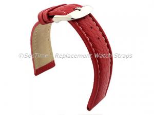 Watch Strap Band Freiburg RM Genuine Leather 22mm Red/White