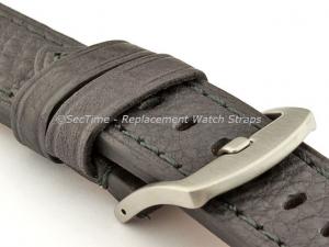 Replacement WATCH STRAP Luminor Genuine Leather Black/Black 22mm