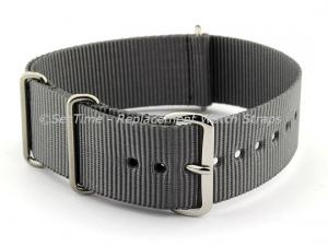 NATO G10 Watch Strap Military Nylon Divers (3 rings) Ash Grey 16mm 