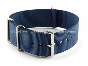 NATO G10 Watch Strap Military Nylon Divers (3 rings) Navy Blue 16mm 