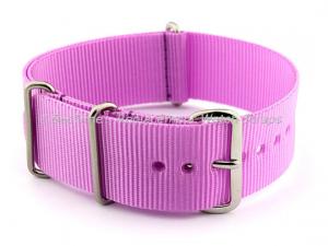 NATO G10 Watch Strap Military Nylon Divers (3 rings) Lilac 24mm 