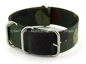 NATO G10 Watch Strap Military Nylon Divers (3 rings) Camouflage 24mm 