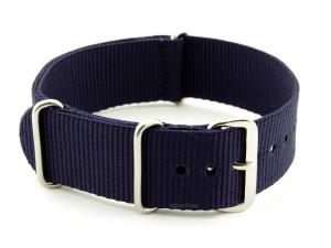 NATO G10 Watch Strap Military Nylon Divers 3 rings Night Navy Blue 24mm