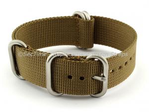 26mm Desert Tan - Nylon Watch Strap/Band Strong Heavy Duty (4/5 rings) Military