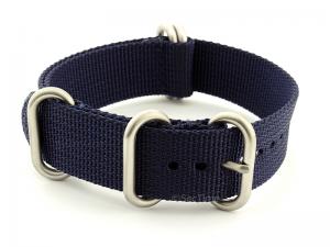 NATO Nylon Watch Strap Strong Heavy Duty (4/5 rings) Military Navy Blue 20mm