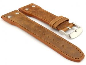 Genuine Leather Watch Strap PILOT fits IWC Brown 22mm