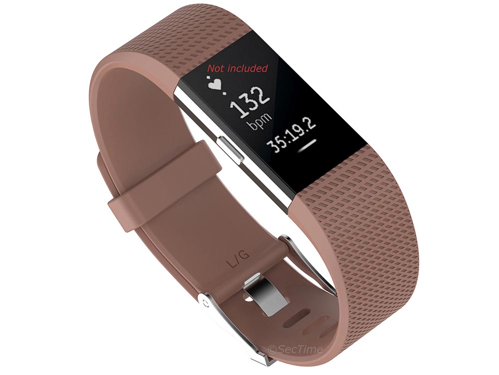 Replacement Silicone Watch Strap Band For Fitbit Charge 2 Brown - Small - 02