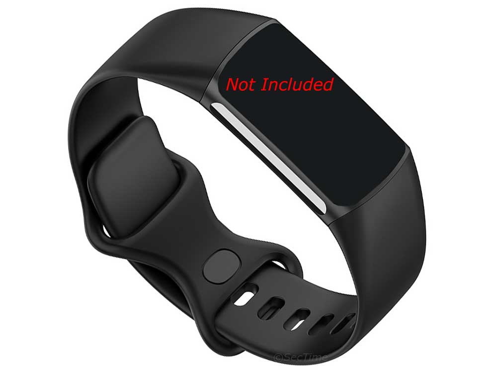 Replacement Silicone Watch Strap Band For Fitbit Charge 5 Black - Small - 02