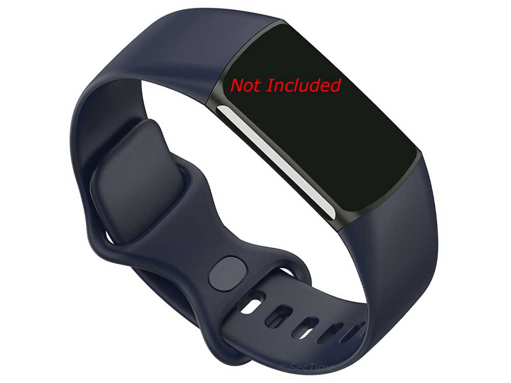 Replacement Silicone Watch Strap Band For Fitbit Charge 5 Navy Blue - Large - 01