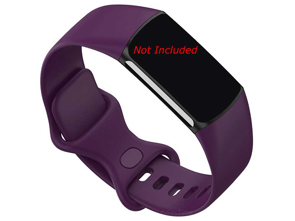Replacement Silicone Watch Strap Band For Fitbit Charge 5 Purple - Large - 01