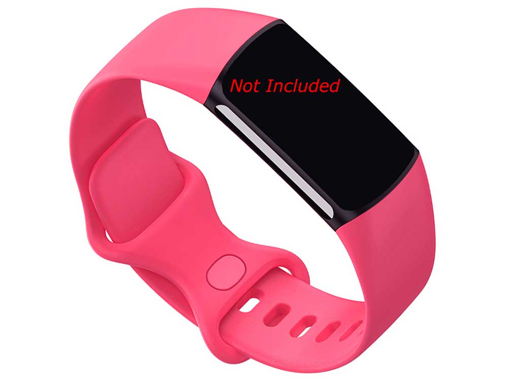 Replacement Silicone Watch Strap Band For Fitbit Charge 5 Pink - Large - 01