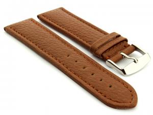 Extra Long Watch Band Brown with Brown Stitching Freiburg 02