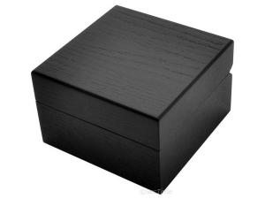 Classic Wooden Watch Box for 1 Wristwatch with Velour Cushion Black 02