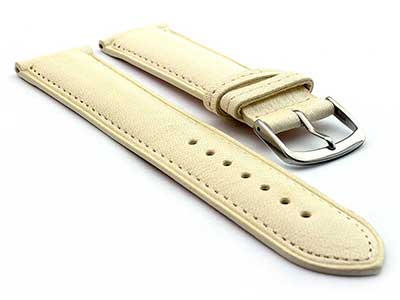 Genuine Leather Watch Strap Band Vegetable Tanned Alan Beige 12mm