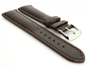 Leather Watch Strap fits Breitling Dark Brown / Brown 22mm