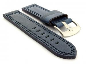 Panerai Style Waterproof Leather Watch Strap Blue Constantine 02 02