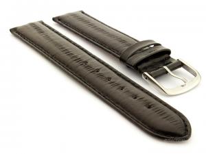 Genuine Eel Leather Watch Strap Black AM 02