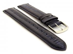 Genuine Eel Leather Watch Strap Navy Blue AM 02