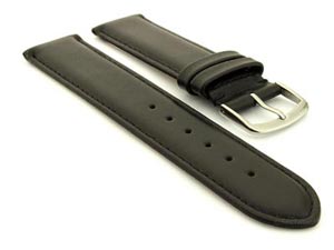 Genuine Leather Watch Strap Genk Black / Black 23mm