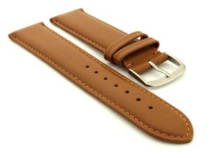 Genuine Leather Watch Strap Genk Brown / Brown 21mm